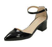Savannah Ladies Savannah Mid Heel Waisted Shoes - Black - UK 3