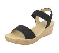 Savannah Ladies Savannah Mid Wedge Sandals - Black - UK 5