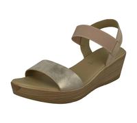 Savannah Ladies Savannah Mid Wedge Sandals - Gold - UK 6