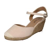 Savannah Ladies Savannah Wide Fitting Wedges F2293 - Cream - UK 5