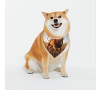 Savannah Lions Dog Bandanas - Adjustable Pet Scarf, for Small to Large Dog Puppy Cat, Black