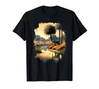 Savannah Paradise on the Riverbank with an Elephant T-Shirt