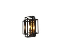 Savannah Single Flush Wall Light - Black and Gold