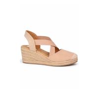 Savannah Women's Elastic Strap Espadrille Wedge Sandals Comfort Sole in Natural | Size: 3 Savannah Natural 3