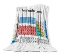 Savannan Fleece Throw Blanket for Couch/Bed Cozy Super Warm Soft Microfiber Fuzzy Flannel Blanket for Adults Kids,Periodic Table of Elements 40" x 50"