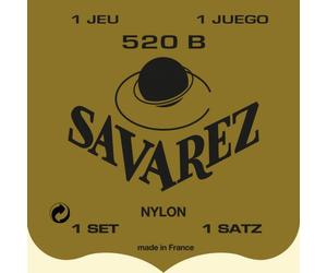 Savarez 520B White Card Classical Guitar Strings, Low Tension