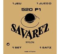 Savarez 655847 Classical Guitars Strings Set Traditional Concert 520P1 Standard Tension Nylon Red Bass Strings Silver Plated