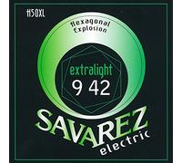 Savarez H50XL Strings for Electric Guitar Hexagonal Explosion Nickel Set Extra Light .009-.042