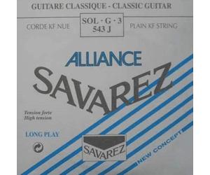 Savarez Strings for Classic Guitar Alliance HT Classic 543J single string G3 Carbon high, Fits string set 540J, 500AJ, 510AJ