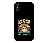 Savasana Hedgehog The Real Pose Yoga Relax Case for iPhone X/XS