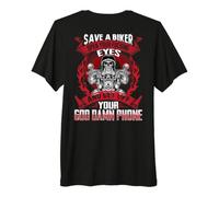 Save A Biker Open Your Eyes and Get Off Your Phone Premium T-Shirt