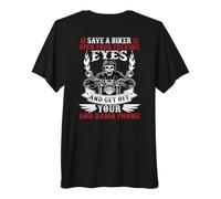 Save a Biker Open Your Fucking Eyes and get Off Your Phone Premium T-Shirt