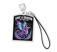 Save A Dragon Ride A Wing Leader Kindle Charms, Dust Plug Charm 1.5 Inches Fourth Wing Dragon Romantasy Lightning/Type C Charging Port With Strap Acrylic Material Accessories for Phone Kindle E-Reader
