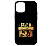 Save A Fuse Blow Funny Electrician Electrical Worker Mens Case for iPhone 12/12 Pro