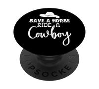 Save a Horse Ride a Cowboy Bachelorette Save a Horse Cowboy PopSockets Adhesive PopGrip