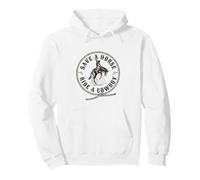 Save A Horse Ride A Cowboy Funny Cowgirl Rodeo Wild West Pullover Hoodie