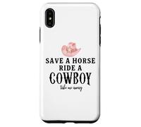 Save a Horse Ride a Cowboy Pink Cowgirl Hat Country Western Case for iPhone XS Max