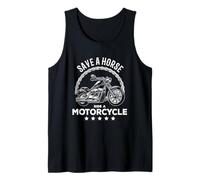 Save a Horse Ride a Motorcycle Club Funny Biker Tank Top