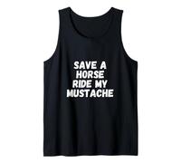 Save a Horse, Ride My Mustache Cowboy Swagger Tank Top