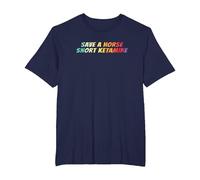 Save a Horse Snort Ketamine T-Shirt, Men's Big and Tall, Navy Blue, 2X Tall