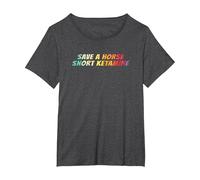 Save a Horse Snort Ketamine T-Shirt, Women's Plus, Dark Heather Grey, 4X