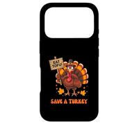 Save a Turkey Eat Tofu Funny Thanksgiving Angry Turkey Vegan Case for iPhone 17 Pro