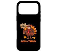 Save a Turkey Eat Tofu Funny Thanksgiving Angry Turkey Vegan Case for iPhone 17 Pro Max