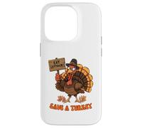 Save a Turkey vegetarian Funny Thanksgiving Vegan Case for iPhone 14 Pro
