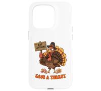 Save a Turkey vegetarian Funny Thanksgiving Vegan Case for iPhone 15 Pro