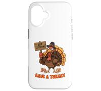 Save a Turkey vegetarian Funny Thanksgiving Vegan Case for iPhone 16