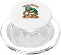 Save a Turtle Don't Wear Condoms Funny Marine Biology PopSockets PopGrip for MagSafe
