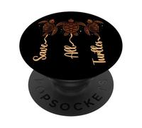 Save All Turtles Sea Turtle Ocean Conservation PopSockets Adhesive PopGrip