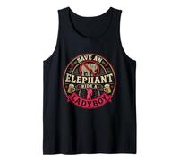 Save an Elephant Ride A Ladyboy Funny Thailand Travel Humor Tank Top