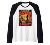 Save an Elephant Ride A Ladyboy Thailand Phuket Bangkok Fun Raglan Baseball Tee