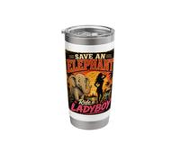 Save an Elephant Ride A Ladyboy Thailand Phuket Bangkok Fun Stainless Steel Insulated Tumbler