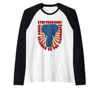 Save Animals! Stop Poaching! Ivory Belongs to The Elephants Raglan Baseball Tee