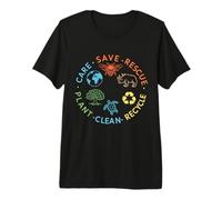 Save Bees Rescue Animals Recycle Plastic Earth Day Gifts Premium T-Shirt