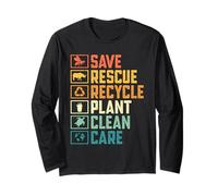 Save Bees Rescue Animals Recycle Plastic Earth Day Long Sleeve T-Shirt