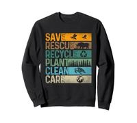 Save Bees Rescue Animals Recycle Plastic - Earth Day Sweatshirt