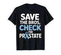 Save Bros Check Prostate Ribbon Survivor Prostate Cancer T-Shirt