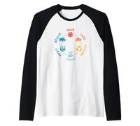 Save Care Recycle Clean Plant (Earth Day) Raglan Baseball Tee