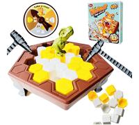 Save Dinosaur Break Ice Board Game for Kids 4-8 - Dinosaur Trap Ice Breaker with Hammers
