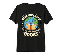 Save Earth It's Only Planet with Books Reader Earth Day Premium T-Shirt