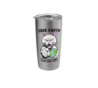 Save Earth It's The Only Planet that Has Cats Earth Day Stainless Steel Insulated Tumbler