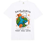 Save Earth It's The Only Planet that Has Cats Environmental Comfort Colors Adult Heavyweight T-Shirt