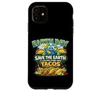 Save Earth Only Planet With Tacos Funny Earth Day Case for iPhone 11