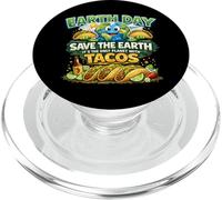 Save Earth Only Planet With Tacos Funny Earth Day PopSockets PopGrip for MagSafe