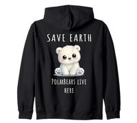 Save Earth Pola Bears live here Zip Hoodie