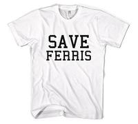Save Ferris Bueller Gift Game Funny t-Shirt tee (White, 3XL)