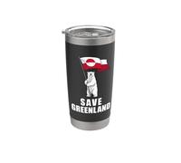 Save Greenland Flag Bear Kalaallit Greenlanders Stainless Steel Insulated Tumbler